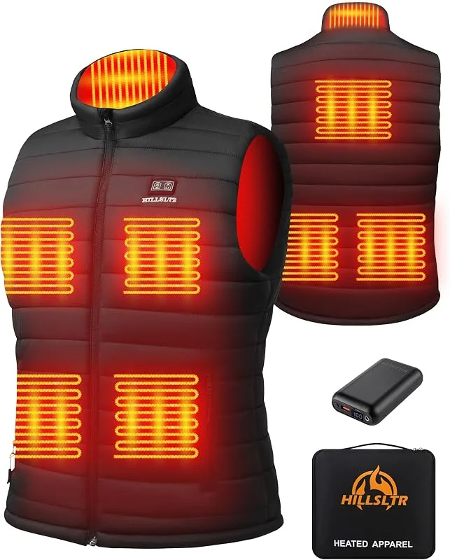 Gilet Riscaldato Uomo 7, 4 V con Batteria 20000 mAh, Leggera per Lavoro — Abbigliamento riscaldato