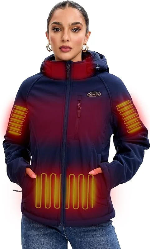 Giacca riscaldata da donna, cappotto caldo elettrico — Abbigliamento riscaldato