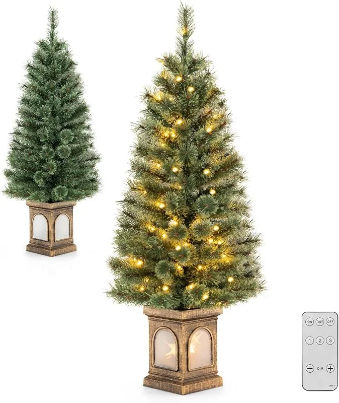 KOMFOTTEU Mini Albero di con 3 Modalità di Trasformazione e 100 Luci a LED — Umidificatore
