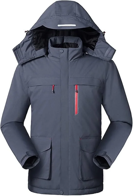 Giacca Riscaldata per Uomo Donna, Giacca con Cappuccio Riscaldato Impermeabile e Antivento, Giacca Calda Riscaldata Elettrica per Moto Sci Pesca Escursionismo Giacca Imbottita in Cotone — Abbigliamento riscaldato