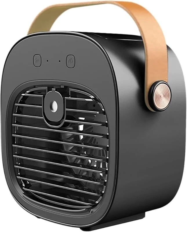 Condizionatore Portatile Mini condizionatore Portatile Ventilatore da scrivania Raffreddatore Umidificatore Purificatore(Nero)