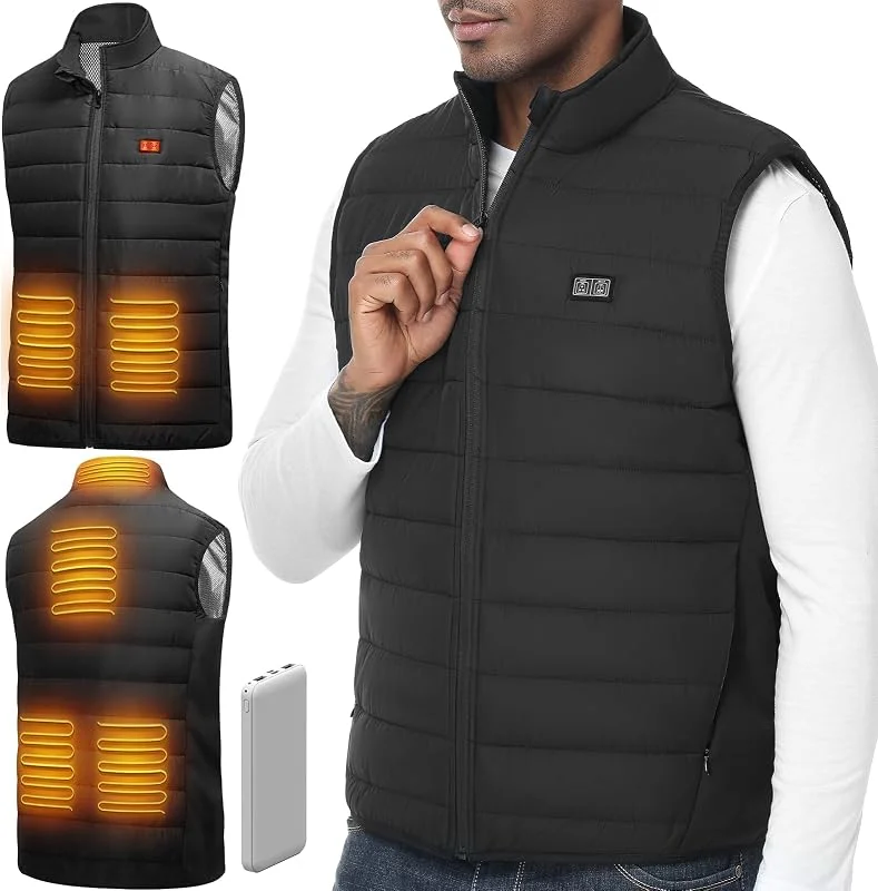 LABEWVI Gilet Riscaldato, giacca da riscaldamento da uomo donna, giacca giù con batteria inclusa — Abbigliamento riscaldato