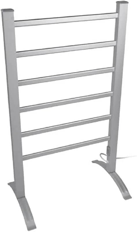 Dirt Devil Scaldasalviette elettrico – Portasciugamani radiatore – autoportante o montato a parete – Scaldasalviette con 6 aste – per vestiti e asciugamani – Alluminio – Grigio — Riscaldamento