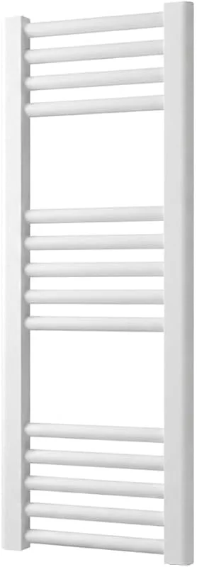 Scaldasalviette Milano bianco dritto, larghezza 300 mm x altezza 800 mm, riscaldamento centralizzato piatto
