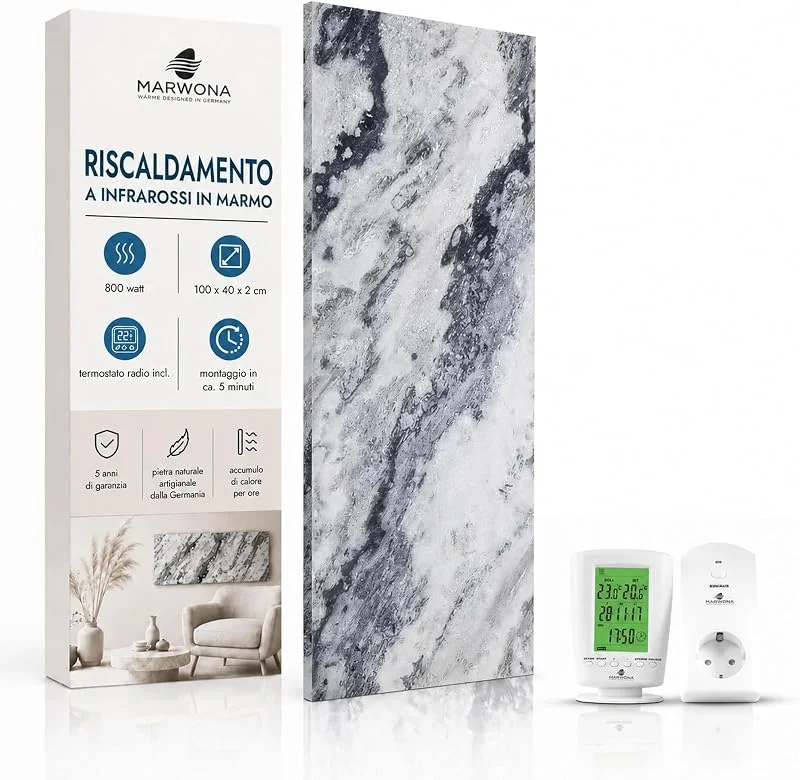 Pannello radiante infrarossi pietra naturale 800W - Qarama — Riscaldamento