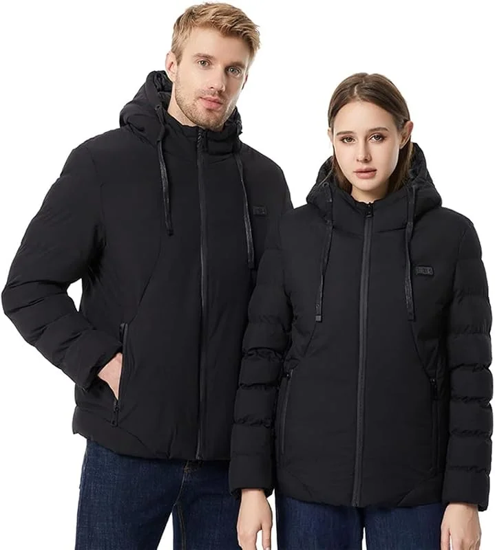 Gilet riscaldato con Ricarica USB, 5 Zone di Calore, 3 modalità di Riscaldamento, Abbigliamento riscaldante Invernale for Moto, Caccia, Escursionismo(Noir, M) — Abbigliamento riscaldato