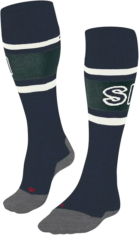 FALKE uomo SK2 Wool calzini da sci traspiranti asciugatura rapida termoregolanti antiodore lana filo funzionale imbottitura media protezione tibia spessi caldi 1 paio — Abbigliamento riscaldato