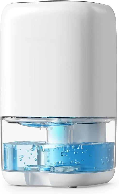 Deumidificatore 1000ML, Deumidificatore Casa Muffa con LED a 7 Colori, Compatto, Silenzioso ed Efficiente per Piccoli Spazi, Ideale per Bagno, Armadio