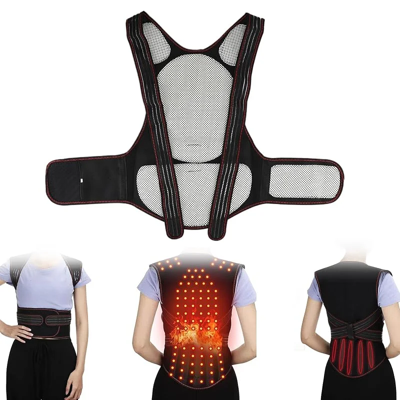 Gilet Riscaldato Magnetoterapia, Correttore posturale, Fascia Lombare Riscaldamento, Gilet Riscaldabile Posturale Regolabile per Uomini e Donne, XL — Abbigliamento riscaldato
