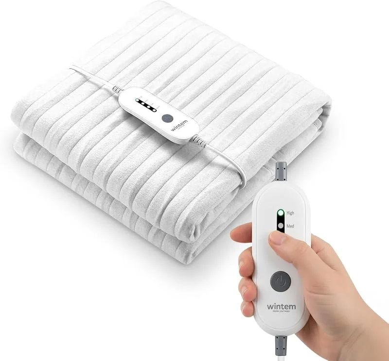 Wintem Scaldasonno Singolo 150x80 cm, Coperta Termica Elettrica, 4 Livelli — Riscaldamento