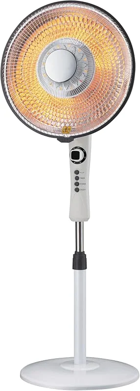 Stufa Parabolica al Carbonio 1000W a Piantana 410 mm – Riscaldatore Elettrico a Infrarossi con Tecnologia al Carbonio, Basso Consumo, Riscaldamento Rapido per Casa e Ufficio