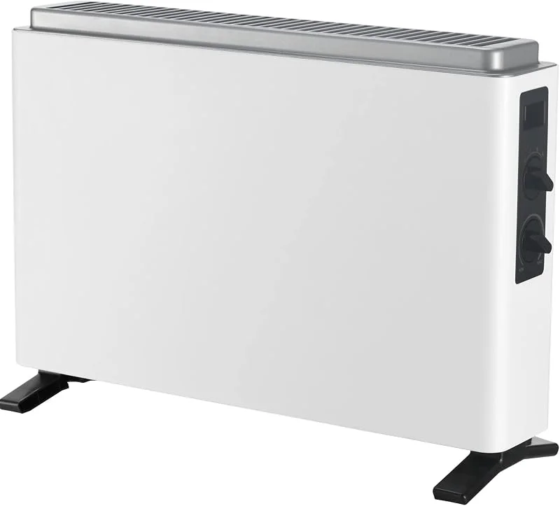 Midea NDK20-21AE Stufetta Elettrica Basso Consumo Termoconvettore Elettric Slim Style Stufa Elettrica 2000W, 3 Livelli di Potenza, Silenzioso, Funzione Antigelo, Bianco — Riscaldamento