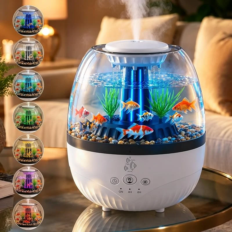 Umidificatore 3 in 1 per acquario a forma di goccia di pioggia