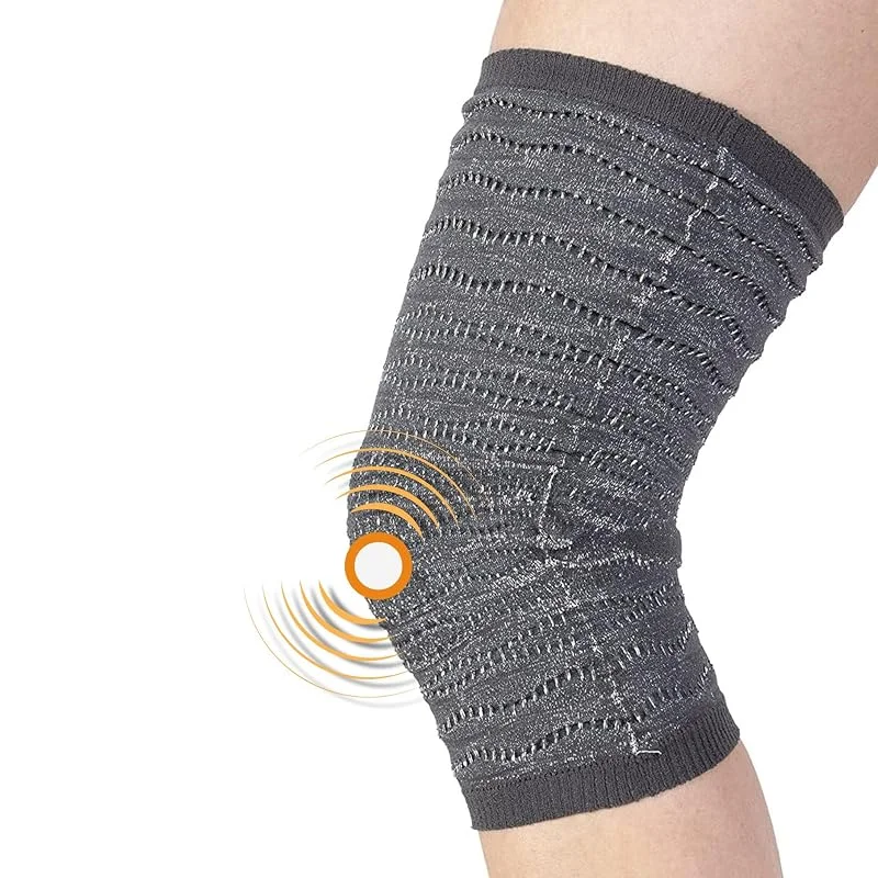 Spikenergy Ginocchiera Ortopedica Elettro Magnetoterapia - Per Artrosi ed Artrite, Traumi Distorsivi, Tendinite, Fascia Ginocchio Elastica, Dispositivo Medico Detraibile - Made in Italy, Grigio S — Abbigliamento riscaldato