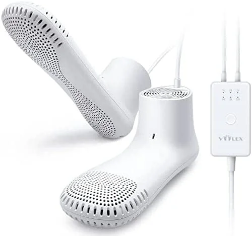 Voolex Asciugacapelli Scarpe, Elettrico Ozono Sterilizzazione Deodorante con Timer, Stivali Riscaldati Calze Calde, Specialmente per Piede d'atleta, Forma del piede Adulto, Basso Rumore — Abbigliamento riscaldato