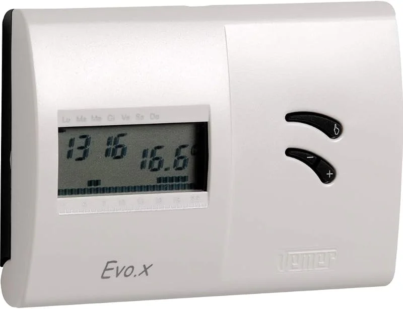 VEMER VN118600 EVO.X – Cronotermostato Digitale da Parete, Termostato Caldaia a Batteria, Programmazione Settimanale, Bianco — Riscaldamento