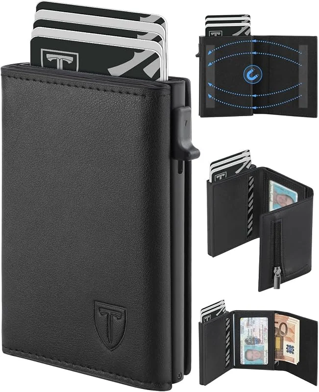 TEEHON Portafoglio Uomo Slim - Portacarte Uomo con RFID & Portamonete — Abbigliamento riscaldato