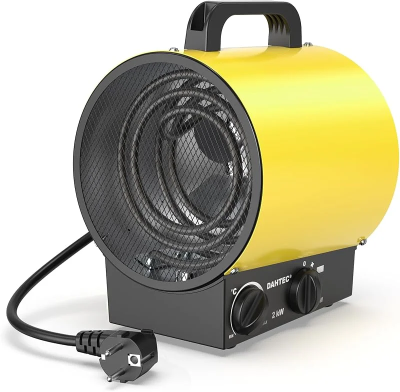 DAHTEC 2000 W Termoventilatore Industriale Stufetta Elettrica Portatile — Riscaldamento