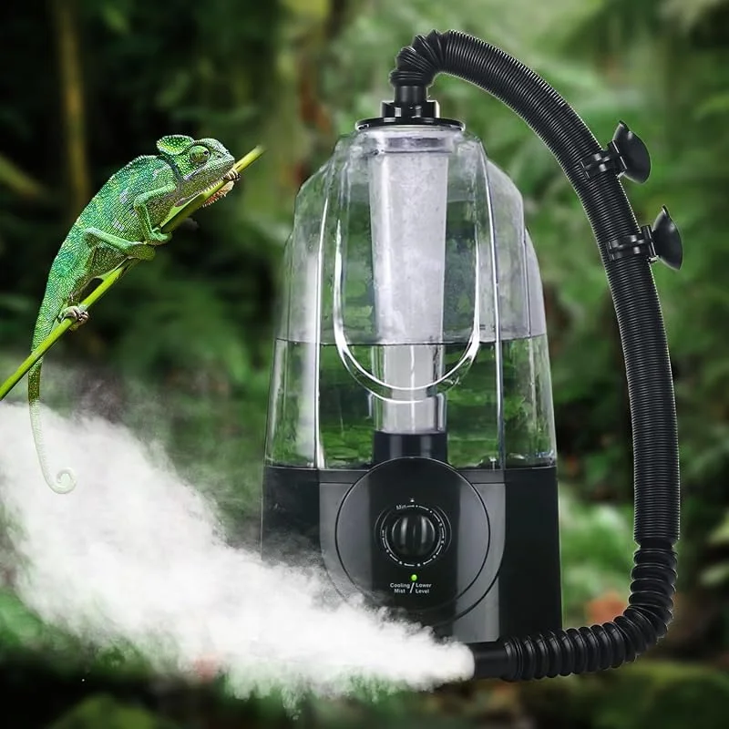 Coospider Umidificatore per Rettili 3, 8L con Nebulizzatore 380ml, h per Terrario Anfibi Serpenti Camaleonti Tartarughe